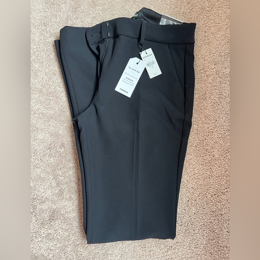 Express Editor boot mid rise pants